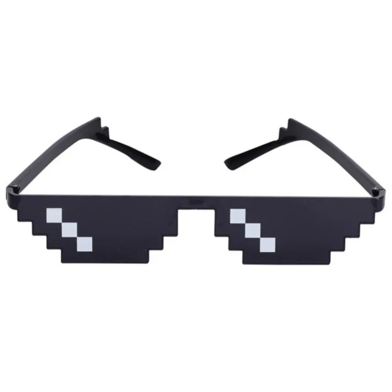 

2019 New Funny Toy Tricks Glasses 8 Bit Pixel Deal With IT Sunglasses Unisex Funny Sunglasses Toy For Children Adults Funny Toys