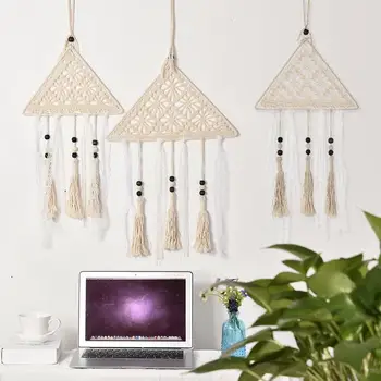 

2019 Cotton Tapestry Nordic Bohemian Style Handmade Woven Tassel Hanging Decorations