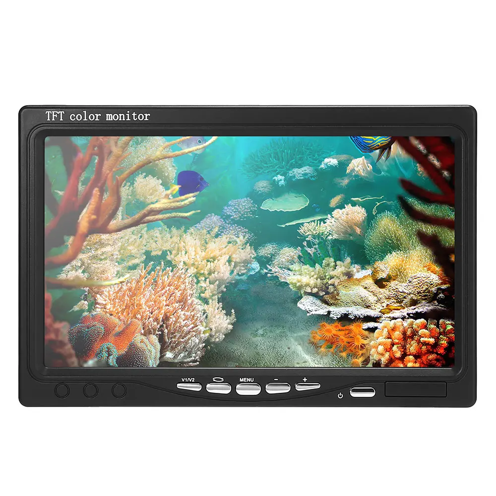 NACATIN 30 قطعة المصابيح صياد السمك كاميرا كيت IR 15/30/50 M تحت الماء 1000TVL شاشة 7 بوصات LCD IP68 للماء الأسماك على شكل كاميرا