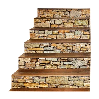 

HOT SALE 3D Stair Sticker Murals Wall Decal-Vintage Landscape Staircase Sticker Mural Tile Step Stair Risers Sticker Removable