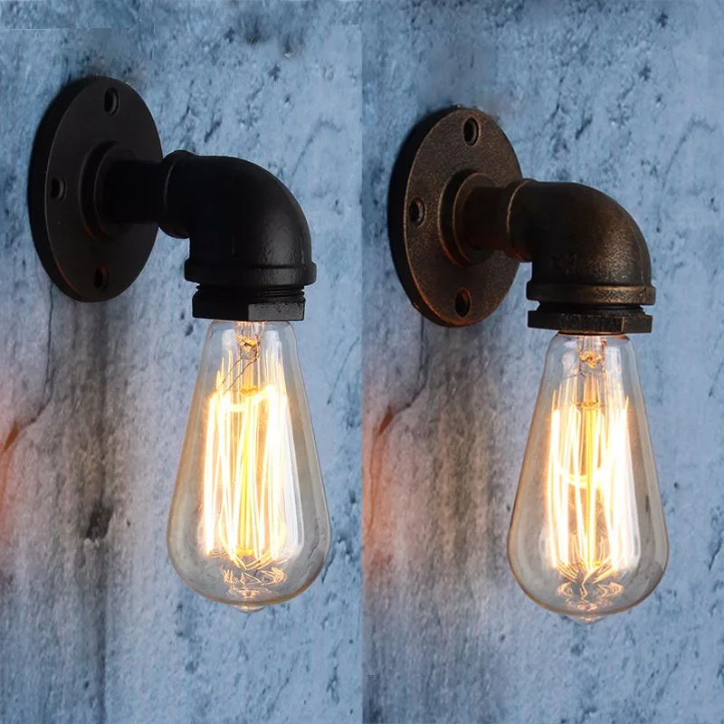 AC110-240V Lamp Base E27 Vintage Antique Industrial Retro Iron Water Pipe Shape Sconce Socket Lamp Base Holder Fixture Fitting AC110-240V Lamp Base E27 Vintage Antique Industrial Retro Iron Water Pipe Shape Sconce Socket Lamp Base Holder Fixture Fitting