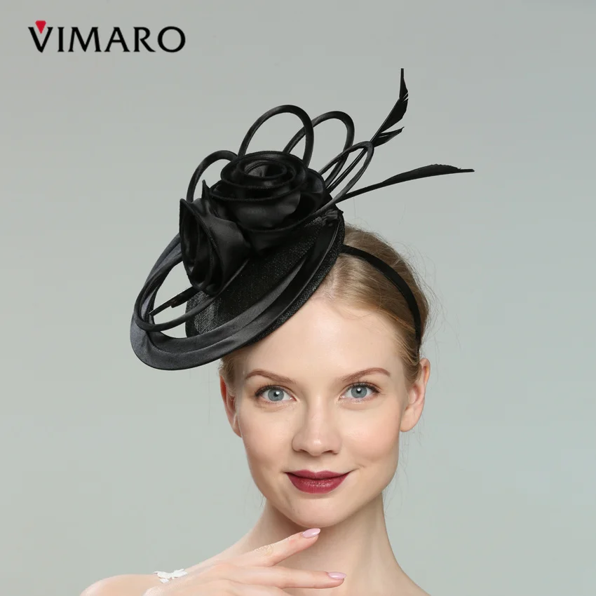 VIMARO Black Hair Fascinators Hats For Women Elegant Fascinators For