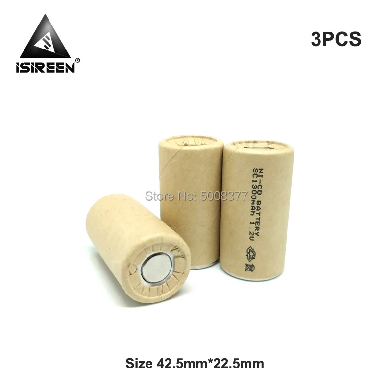 

SC 1300mAh 1.2V Rechargeable Ni-CD Batteries Power Tool Battery Subc NICD Cell Accumulator For Electric Battery Pack 6V 9.6V 12V