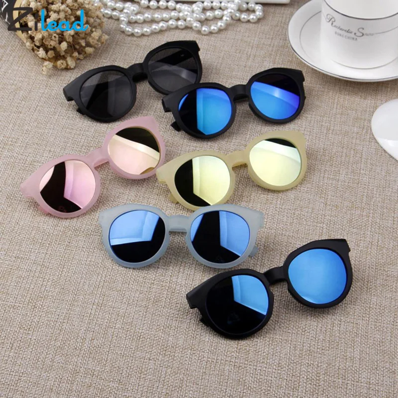 Children Sunglasses Kids Sunglasses Zilead Kids Sunglasses Colorful Reflective Mirror Boys Girls Kids Child Classic Retro Cute Sun Glasses Round Eyewear UV400