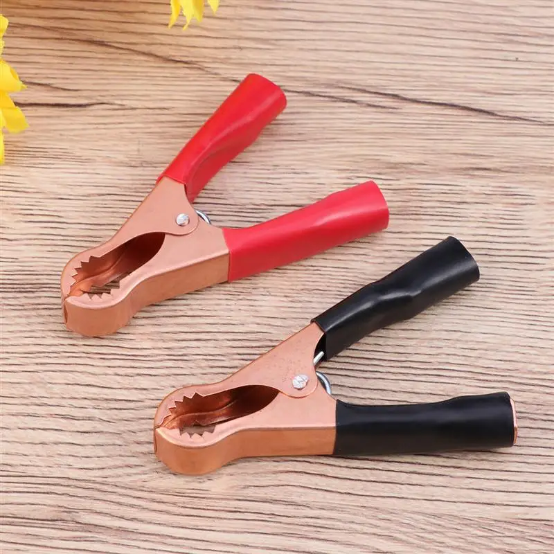 2 piezas de batería de coche Clips conectados Clip de la batería dientes batería Clipper cargador de accesorios para saltar a circuito de Cable vehículo 2 piezas de batería de coche Clips conectados Clip de la batería dientes batería Clipper cargador de accesorios para saltar a circuito de Cable vehículo