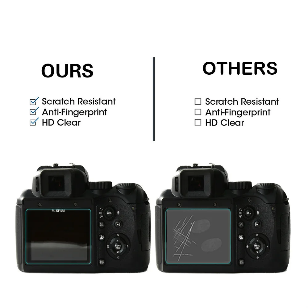 2 упаковки 0 3 мм 2.5D 9H прозрачное закаленное стекло Защита экрана для Fujifilm EXR S205 DSLR