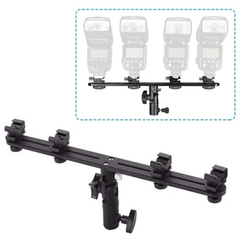 

JABS Universal Four Flash Bracket Hot Shoe Speedlight Stand Umbrella Light Holder For Studio Video Dslr Camera