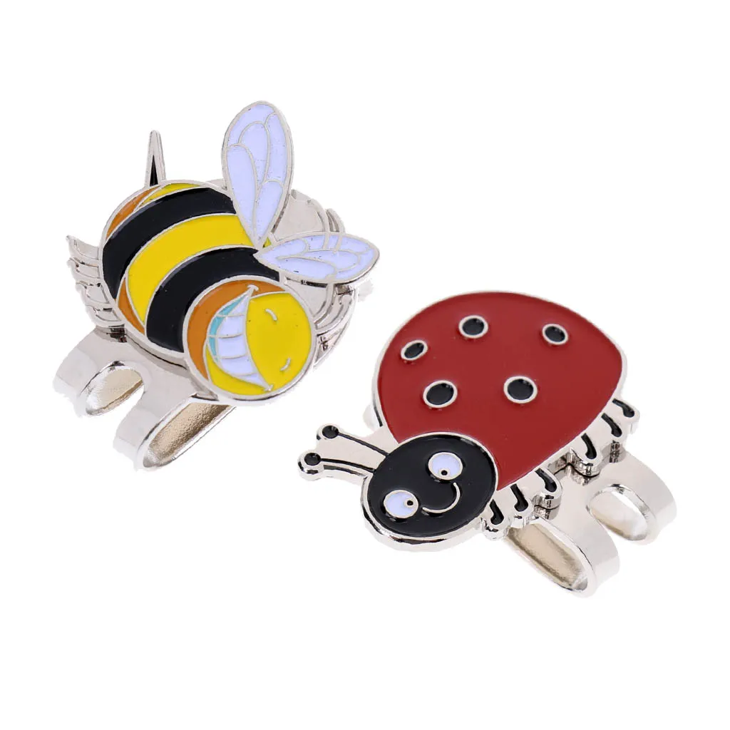 

2Pcs Professional Alloy Magnetic Cap Clip Ball Marker For Golf Ball Marker Accessories