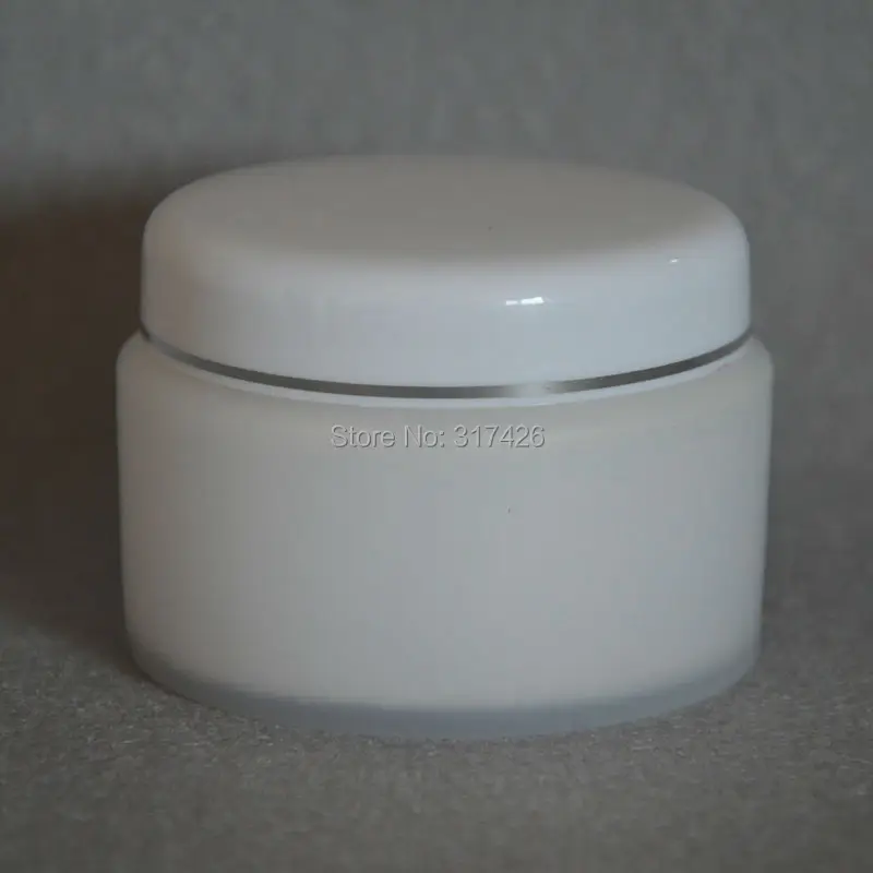 

50g plastic matte PP double wall cosmetic cream jar