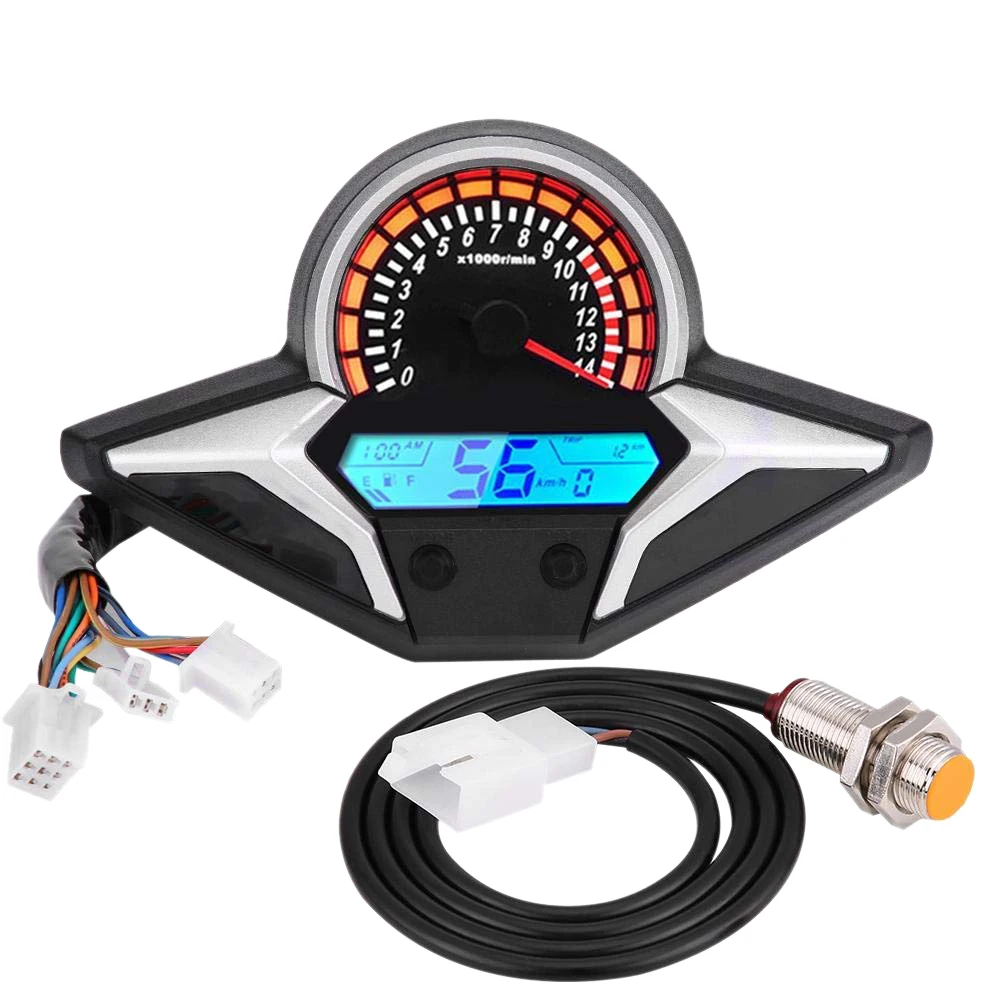 

Motorcycle 12V Instrument LCD Digital Mileage Meter Horizon Northern Aurora Speed Odometer for 2011-2013 Honda Cbr250r