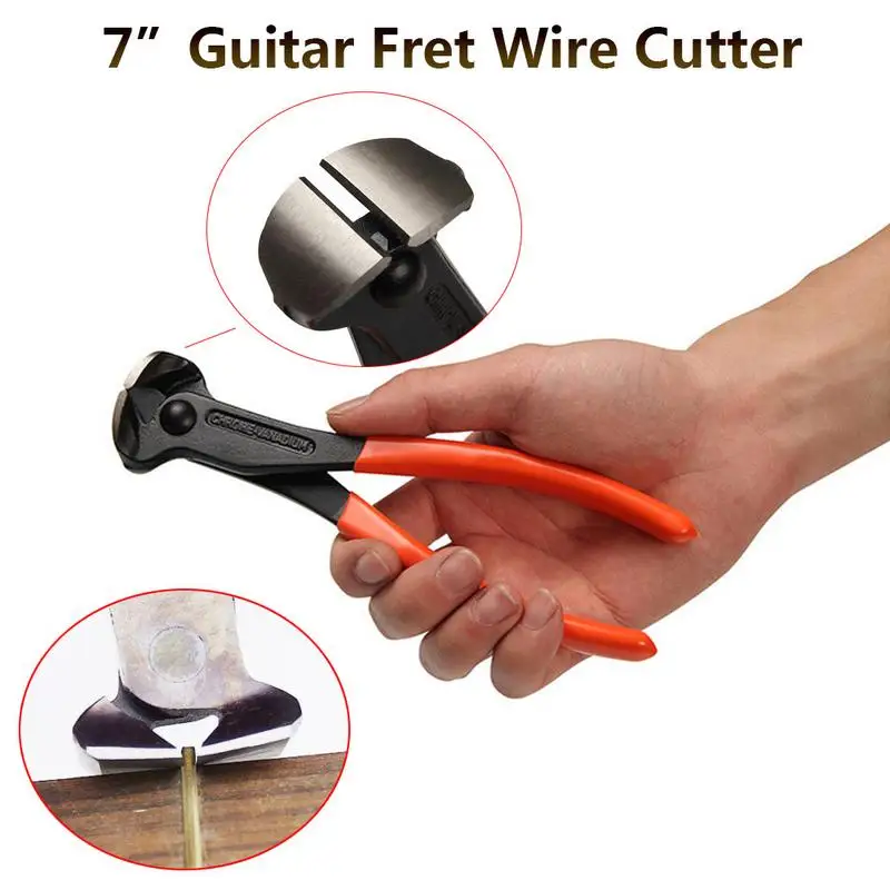 

7 Inch Guitar String Cutter Cutting Plier End Nipper Fret Wire Puller Guitar Repair Maintenance Luthier Cutting Pliers Hand Tool