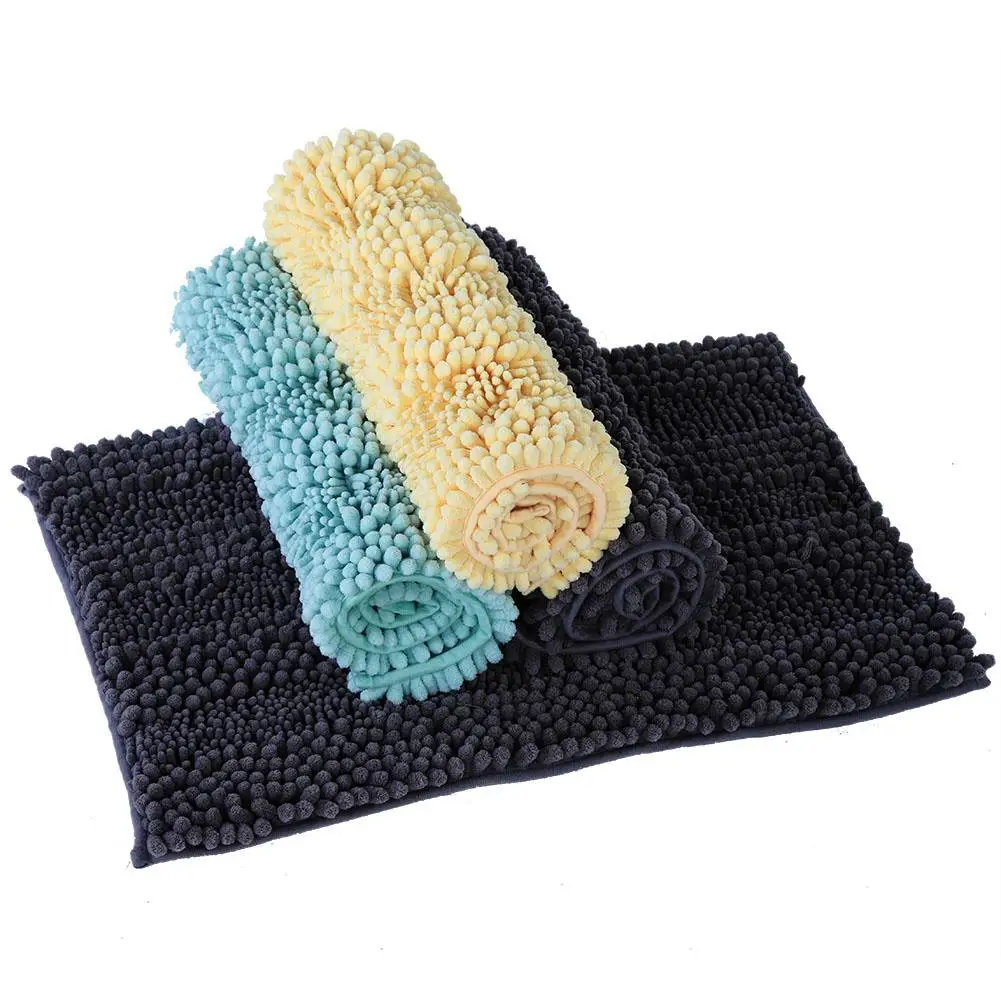 2 шт 3 цвета синель жесткая тяга светло-голубой ковер толще ванная комната нескользящий коврик для гостиной мягкая детская спальня