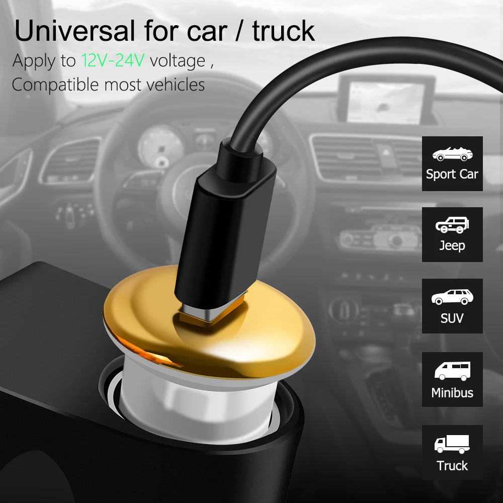Мини Автомобильное зарядное устройство QC 3 0 18 Вт быстрое USB автомобильное адаптер