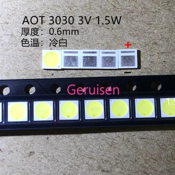 

AOT Backlight High Power LED 1.5W 3V 3030 94LM Cool white LCD Backlight for TV Application EMC 3030C-W3C 20000pcs