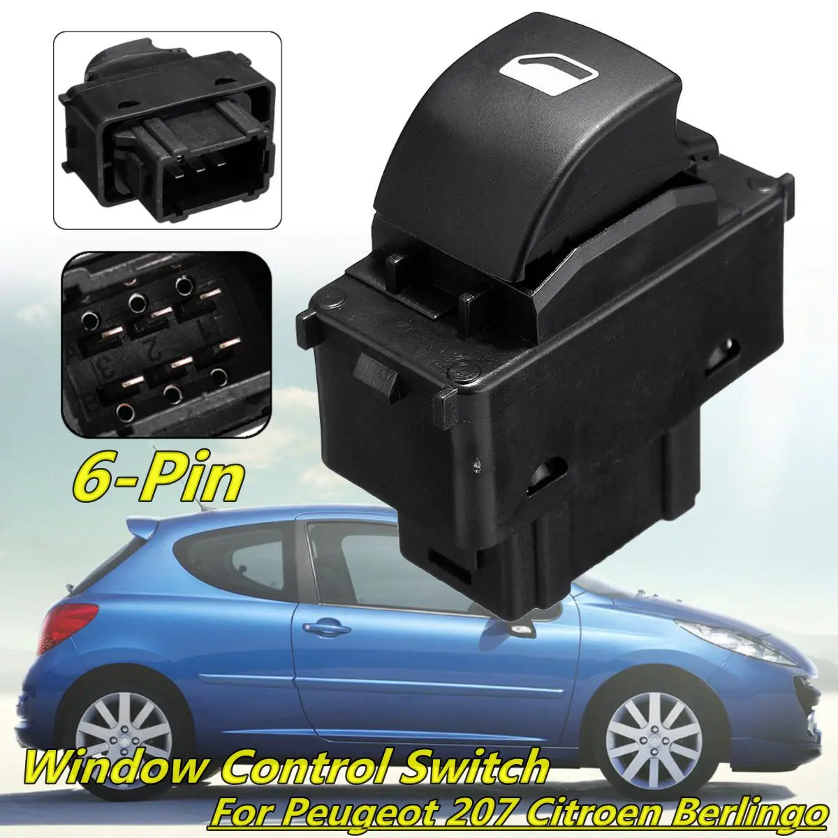 

OE:SW-FH-PJ-631--14 Front Left Power Car Window Control Button Switch Lifter Control For Cafoucs for Peugeot 207 Berlingo