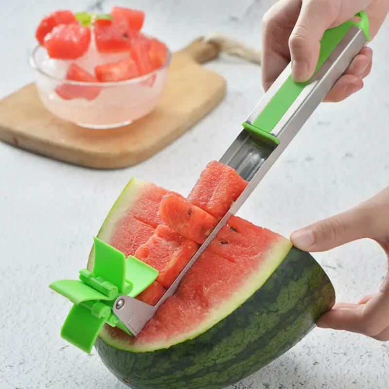 

Windmill Watermelon Cantaloupe Slicer Watermelon Slicer Cutter Tongs Corer Fruit Melon Stainless Steel Tools