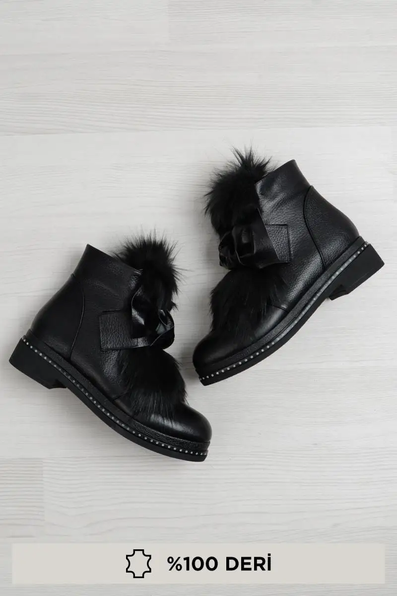 

Bambi Genuine Leather Black Women 'S Boots E0266999903