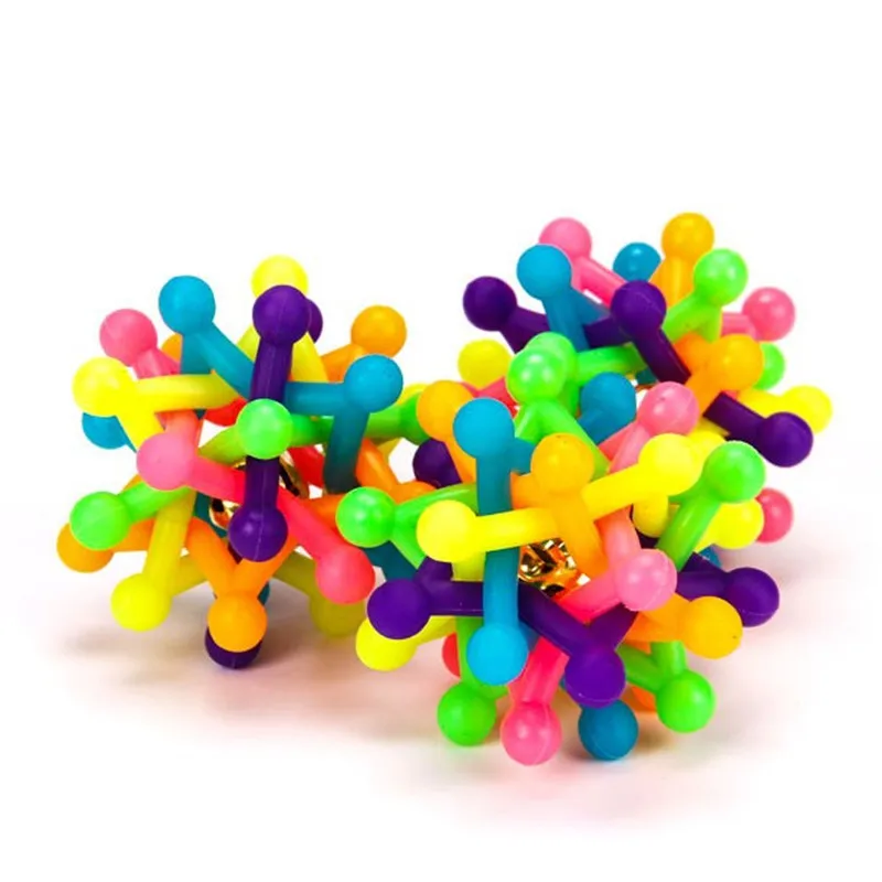 

New Pet Toys Lovely Colorful Bell Woven Dog Toy Ball Bite Resistant Fun and Relaxing for Dogs and Cats Pet Supplies Accessories
