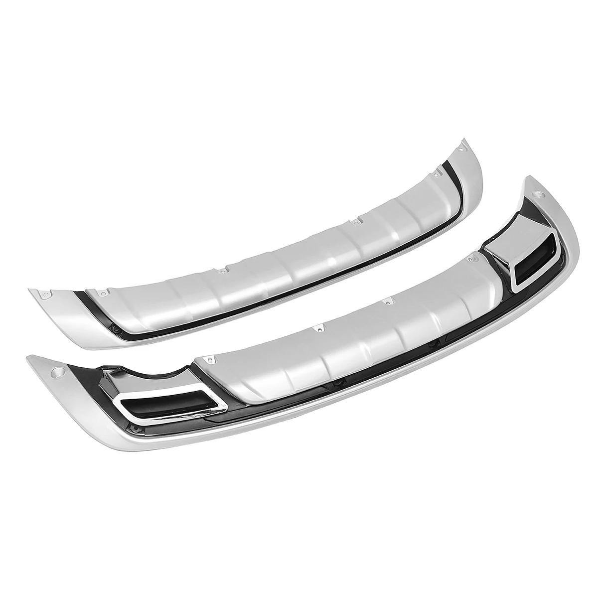 2 unids/set coche parachoques delantero y trasero parachoques Protector protección cubierta ABS para KIA Sportage R 2010, 2011 de 2012 2013, 2014 2 unids/set coche parachoques delantero y trasero parachoques Protector protección cubierta ABS para KIA Sportage R 2010, 2011 de 2012 2013, 2014