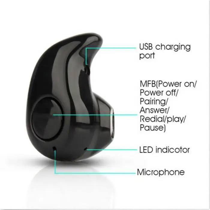 Универсальный мини беспроводной Bluetooth 4 1 Стерео прибл. Прибл. Часов в ухе. 120 часов