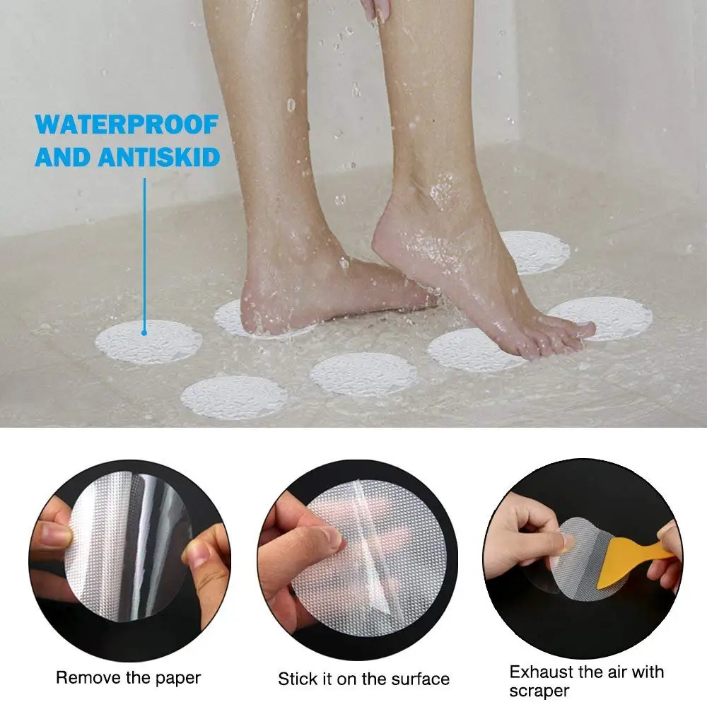 20 Pieces Safety Shower Treads, Non Slip Bath Treads Bathtub Stickers