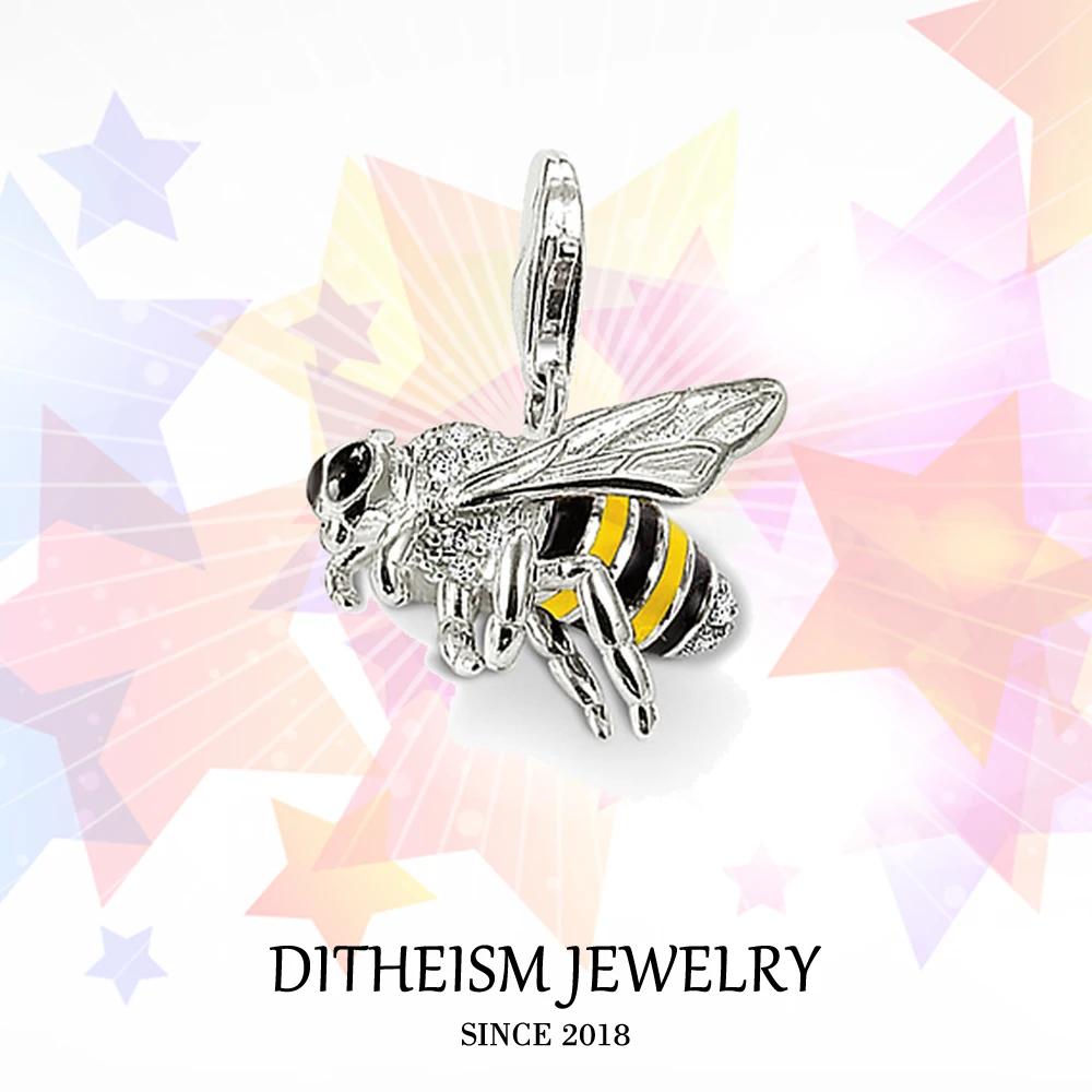 

Bumblebee Bee Charms Pendant,2018 Fashion Jewelry 925 Sterling Silver Gift For Women Men Boy Girls Fit Bracelet Necklace Bag
