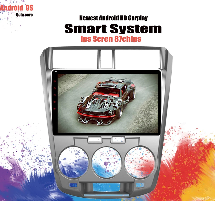 Sale 10.1 inch Android 9.1 Car GPS Navigation For Honda City 2008-2014 Support Stereo Audio Radio Video Bluetooth DSP carplay System 0