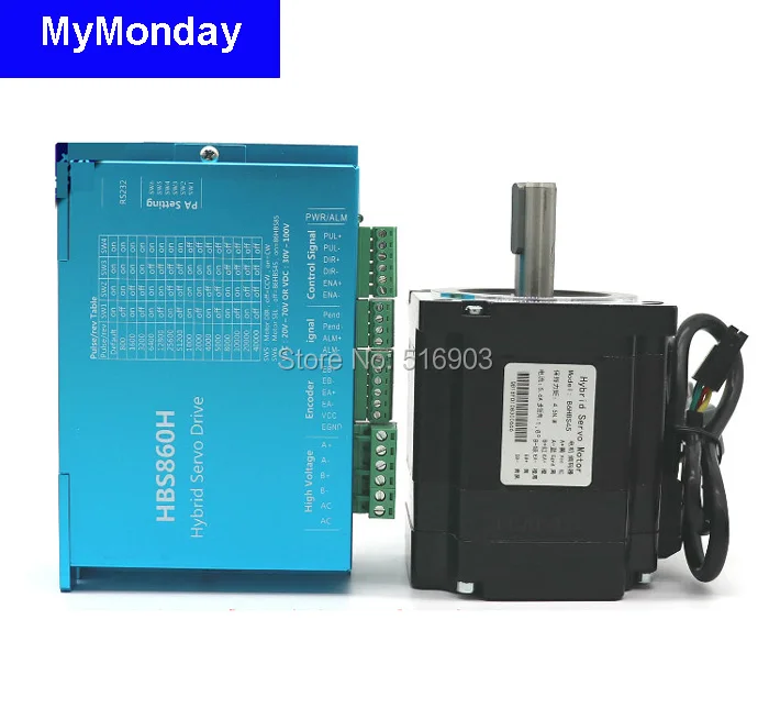 

Nema34 4.5Nm 86 Closed-loop Kit Stepper Motor Encoder Hybrid Servo Driver HBS860H With 1.5M lines