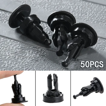 

50pcs Black POM Material Car Cowl Panel Windshield Plastic Rivet Fastener Push Type Clips for Honda 8mm 0.31&quot hole