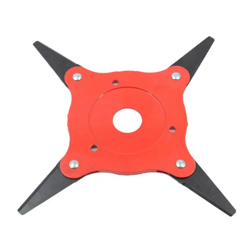 Garden Lawn Mower Blade Durable Manganese Steel Grass Trimmer Four Leaf Cutting Blades Grass Cutter