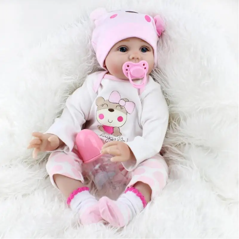 55 см Reborn Baby Doll, Детские Силиконовые Имитационные куклы, игрушки, мягкие реалистичные детские куклы Playmate для новорожденных девочек и мальчиков, подарки на день рождения