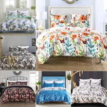 Home Textiles Bedding Set Bedclothes Flower Pattern Duvet Cover Pillowcase Nordic Pastoral Style Bed linen Twin Queen King Size