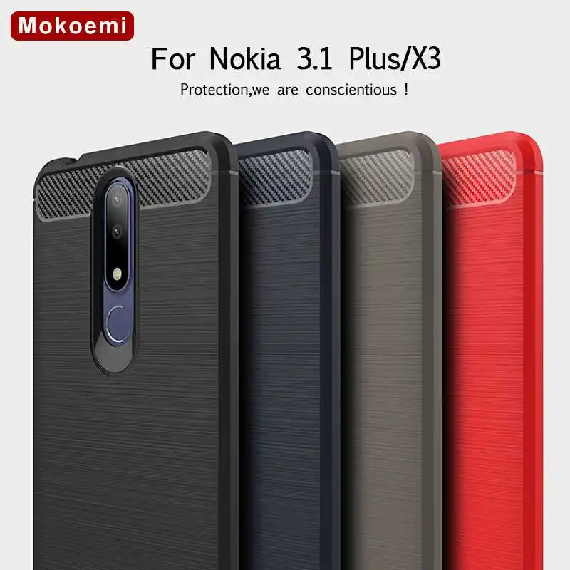 

Mokoemi Fashion Shock Proof Soft Silicone 6.0"For Nokia 3.1 Plus Case For Nokia X3 cell Phone Case Cover