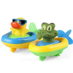 Амфибия pull игрушка для плавания набор ванная уточка крокодил Ванна животное забавная Ванна игрушка Ванна (набор из 2)