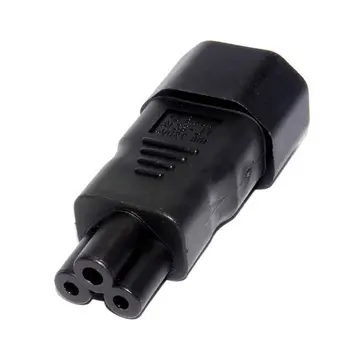 

Xiwai IEC 320 Adapter 3 Poles Socket C14 to Cloverleaf Plug Micky C5 Straight Extension Power Adapter