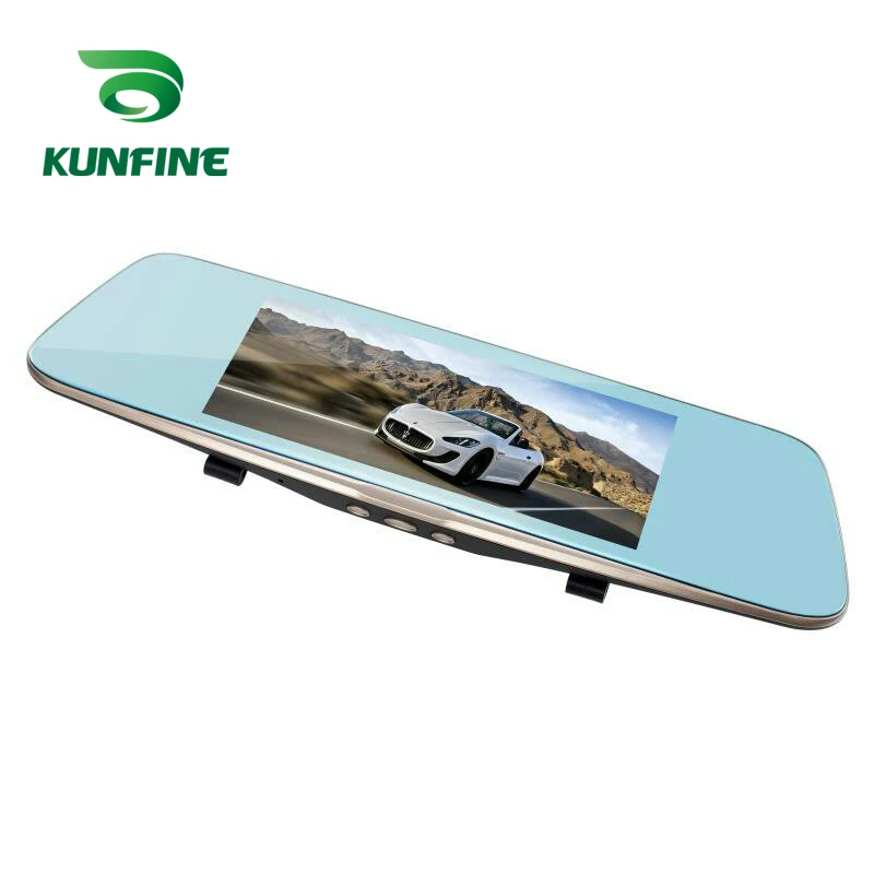 KUNFINE 10 дюймов Android gps Navi Dash Cam Автомобильный видеорегистратор зеркало видео рекордер две камеры Запись wifi Bluetooth с 3g FM передача