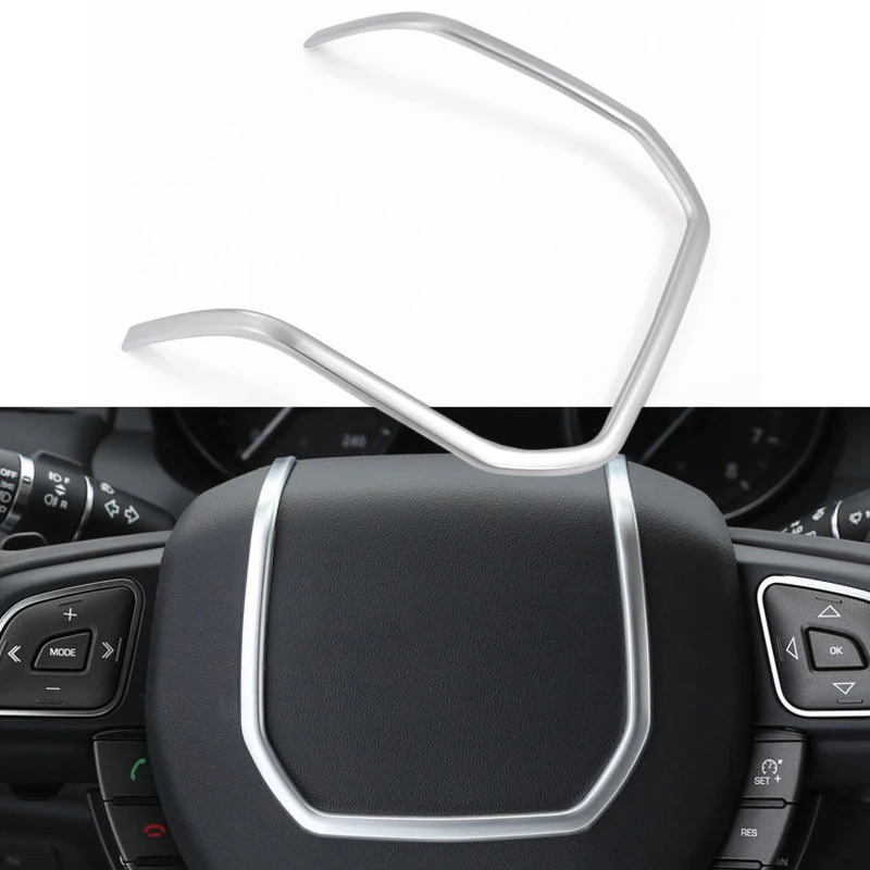 

Chorme Center Steering Wheel Cover Trim Decor Fit For Range Rover Evoque 15-2018