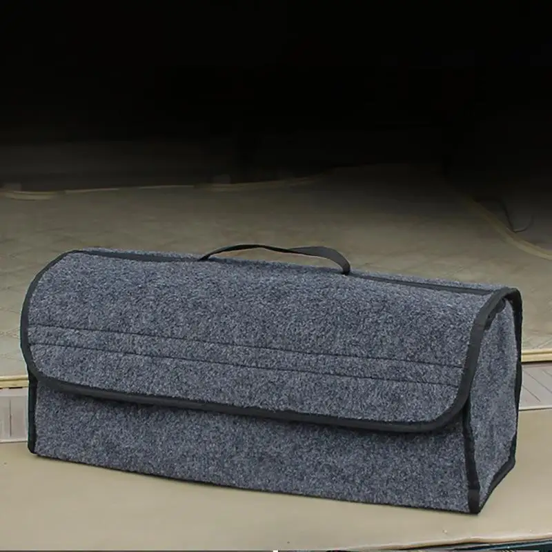 

AOZBZ Car Felt Storage Box Trunk Bag Vehicle Tool Box Multi-use Organizer Bag Carpet Folding Automobiles Interior Accessories