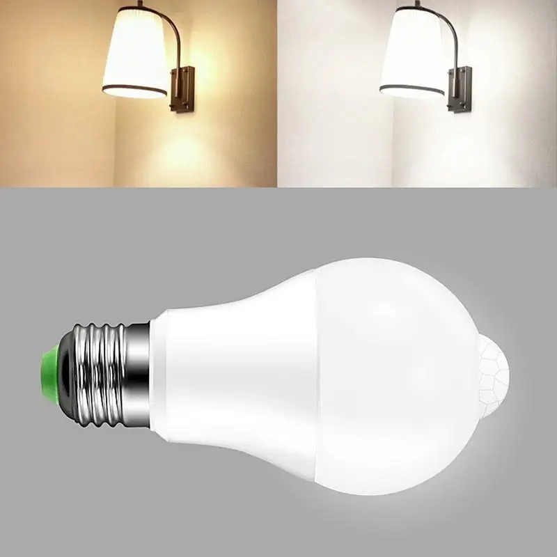 LED PIR Motion Sensor bulb Warm Cold 10W 980lm Induction light Auto LED