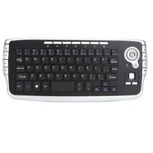 Keyboard with Trackball,2.4G Mini Wireless Keyboard Multi-Media Functional Trackball Air Mouse Features: (Black) e 3lue k825 2 4g wireless keyboard mouse kit black