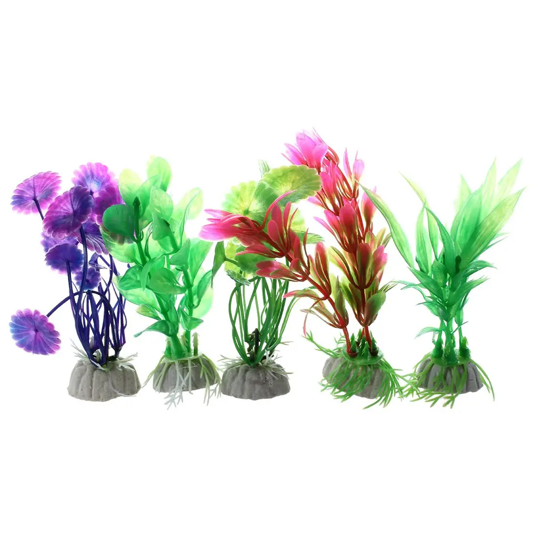 5 x plastic aquarium landscape grape leaves aquatic plant | Дом и сад