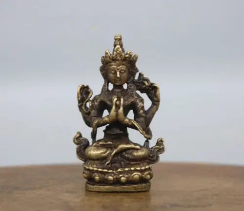 

Collectable Chinese Brass Carved Tibet Tibetan Buddha Exquisite Small Statues