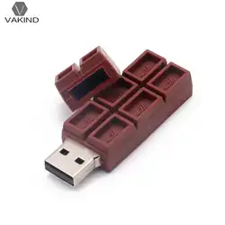 Alloet Шоколад модель флешки из ПВХ USB2.0 Флешка мобильный 8/16/32/64/128 GB U диск Memory Stick