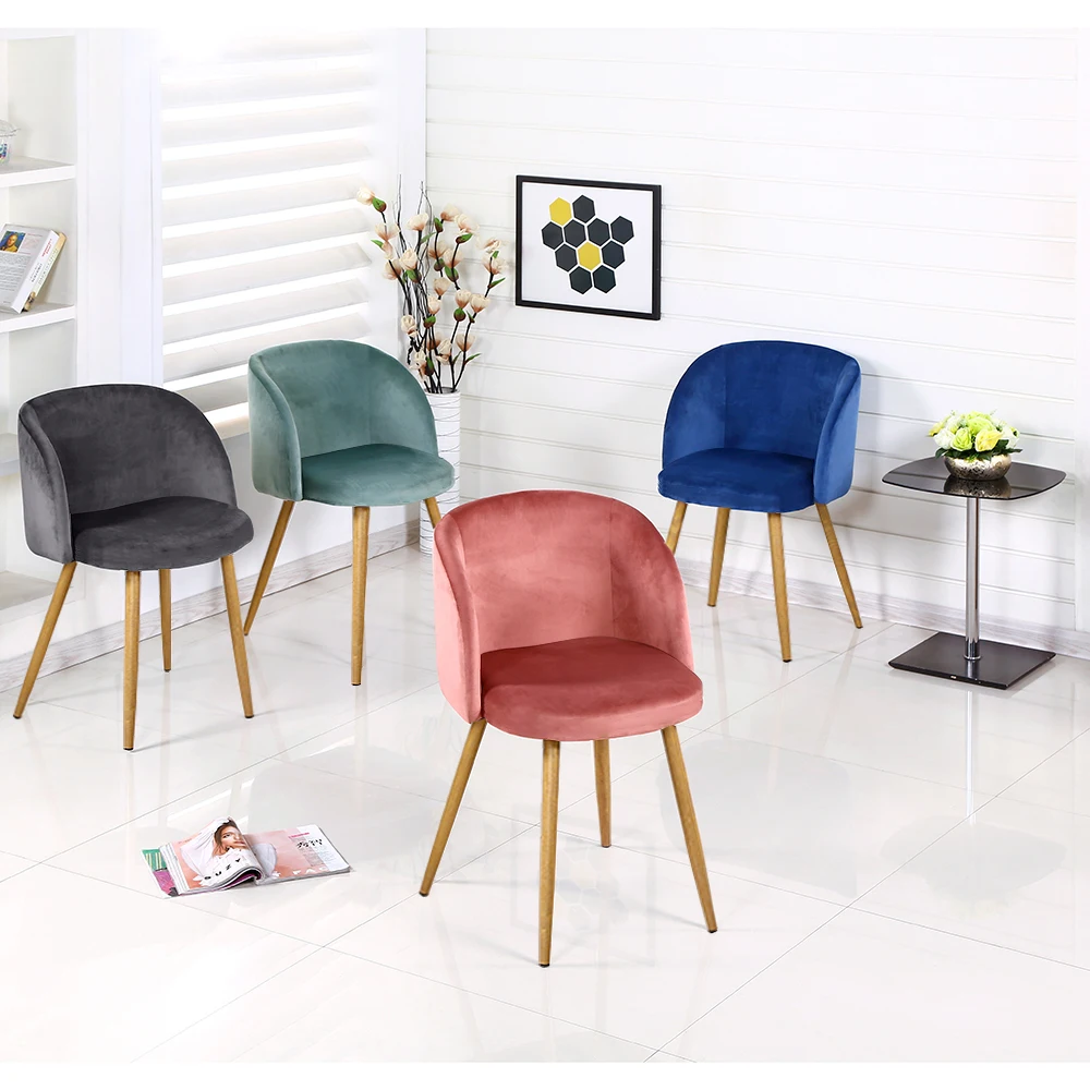 

Panana Silky Velvet Accent Armchair Lounge Designer Furniture For Kitchen Dining Room Girls Bedroom Coffee Shop