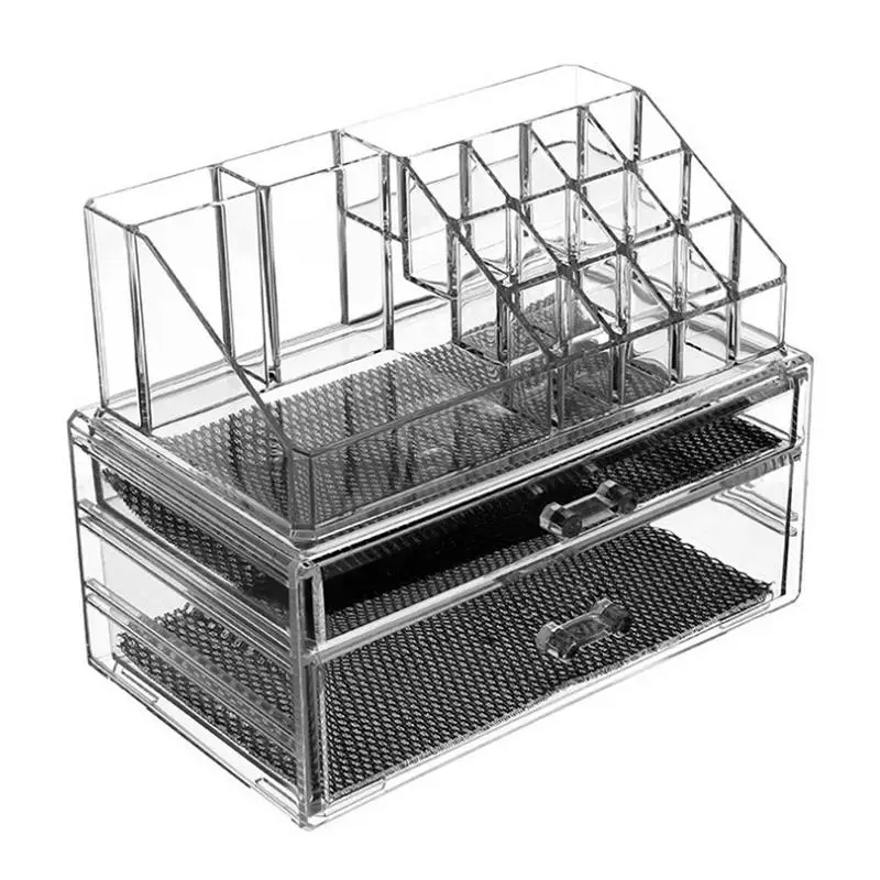 

Transparent Cosmetics Storage Box Multi Compartments Drawer Type Skin Care Finishing Box Dressing Table Storage Container