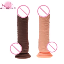 10 Mode Realistic USB Recharged Vibrating Dildo, Silicone Suction Cup Huge Penis Massager Sex Toys For Women Faloimitator