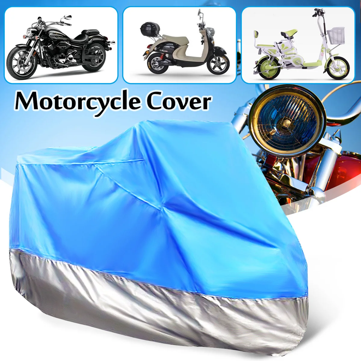 

180T Bike Cover Motorcycle Scooter Waterproof Rain Dust Sun Motocycle Covers M/L/XL/XXL