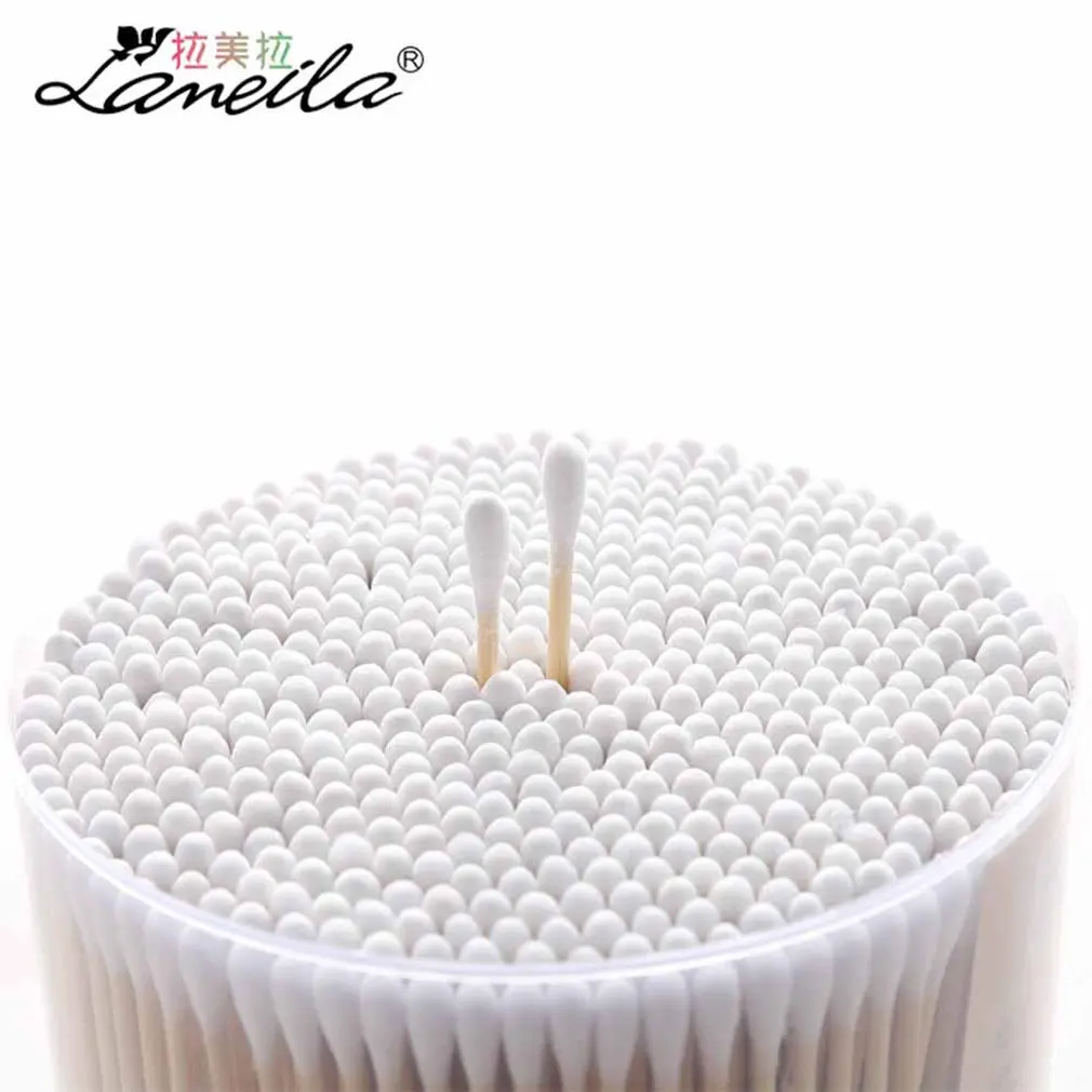 500pcs/box Natural Cotton Swabs Double Head Wood Sticks Nose Ears Cleaning Cosmetics Health Care Cotton Buds 500pcs/box Natural Cotton Swabs Double Head Wood Sticks Nose Ears Cleaning Cosmetics Health Care Cotton Buds