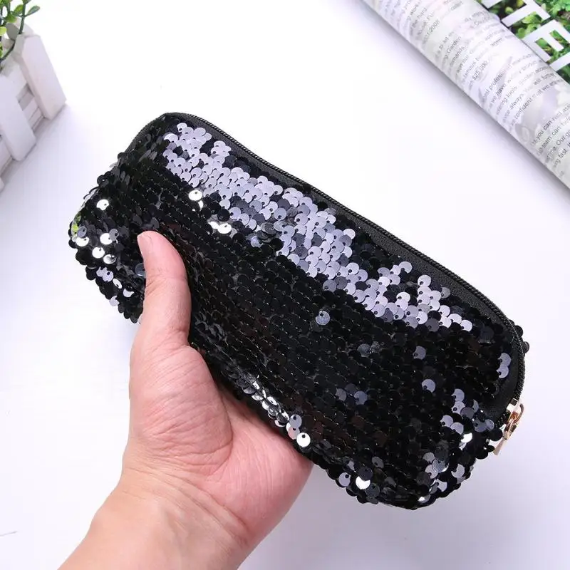 Блёстки Косметическая Ручка Чехол женский кошелек клатч сумка для карандашей
