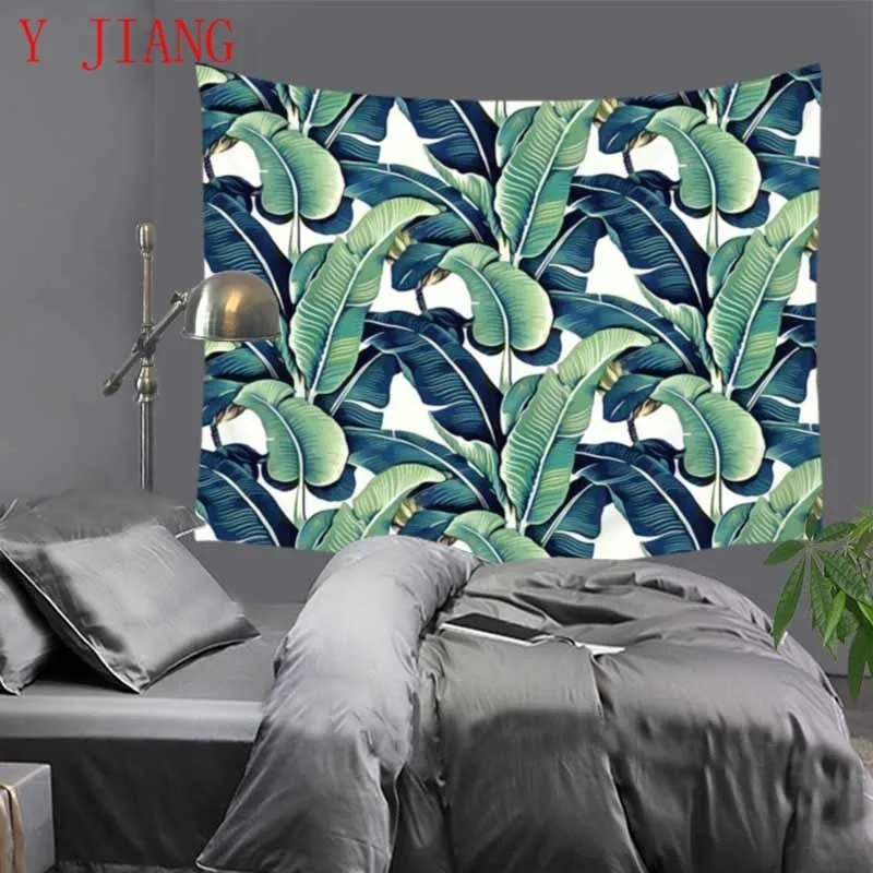 

Home Decor Wall Tapestry Cactus 3d Printing Art Hanging Green Tapestry Banana Leaves Indian Boho Wall Hippie Tapis 230x180cm